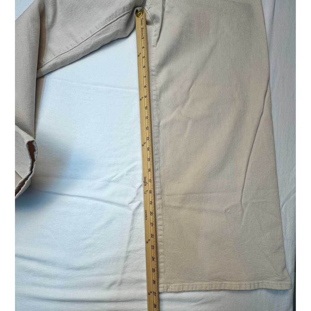 Universal Thread Sailor Wide Leg Pants Tan Beige Women Size 12 High Rise Cotton - Picture 3 of 11